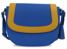 Load image into Gallery viewer, Gabrielle Colorblock Crossbody - Blue &amp; Gold
