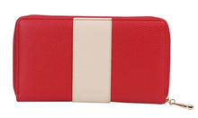 Load image into Gallery viewer, Gabrielle Zip Wallet - Red &amp; Cream
