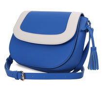 Load image into Gallery viewer, Blue and White Crossbody Bag

