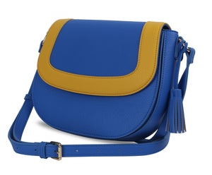 Blue and Gold Crossbody Bag