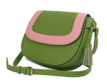 Load image into Gallery viewer, Pink and Green Crossbody Bag
