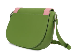 Pink and Green Crossbody Bag